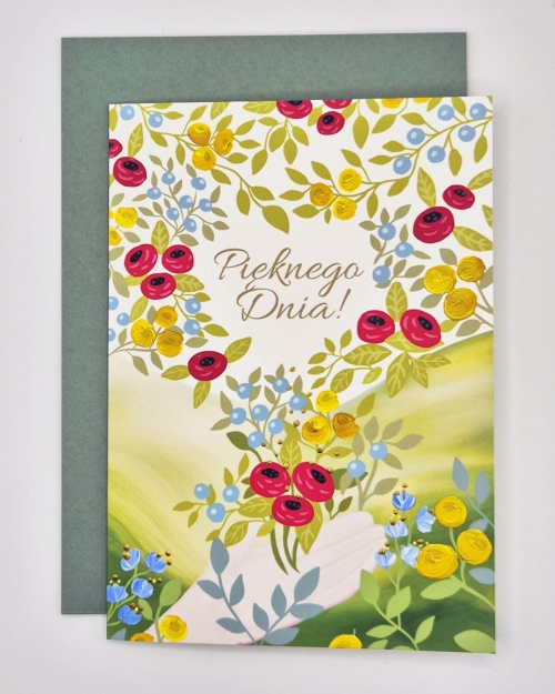 Kartka ręcznie malowana | Pięknego dnia