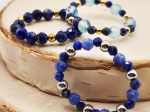 Pierścionek | topaz i lapis lazuli