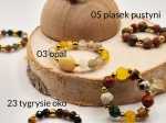 Zestaw 3 pierścionków z kamieni naturalnych